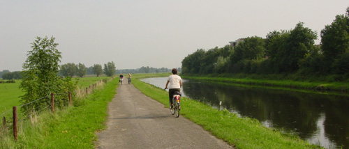 Bikepath along a canal