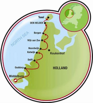 Along the North Sea Map