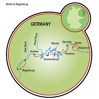 Berlin to Magdeburg Map