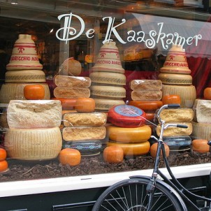 Dutch "kaas" for sale in the Kaaskamer or Cheese Room