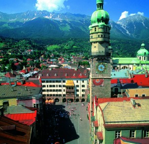 Downtown Innsbruck - photo courtesy of Austrian National Tourist Office