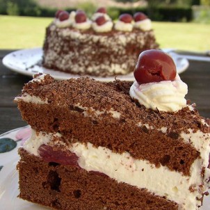 Schwarzwälder Kirschtorte, a popular cake in Germany. Photo via Flickr:kochtopf