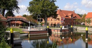 Lock and former mill in Plau am See - photo by Doris Antony