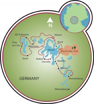 Mecklenburg’s Lakes & Müritz National Park Map