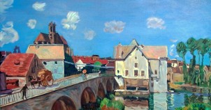 Moret-sur-Loing by Alfred Sisley. He painted the town extensively, and also died here.