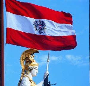 Austrian Flag - photo courtesy of Austrian National Tourist Office