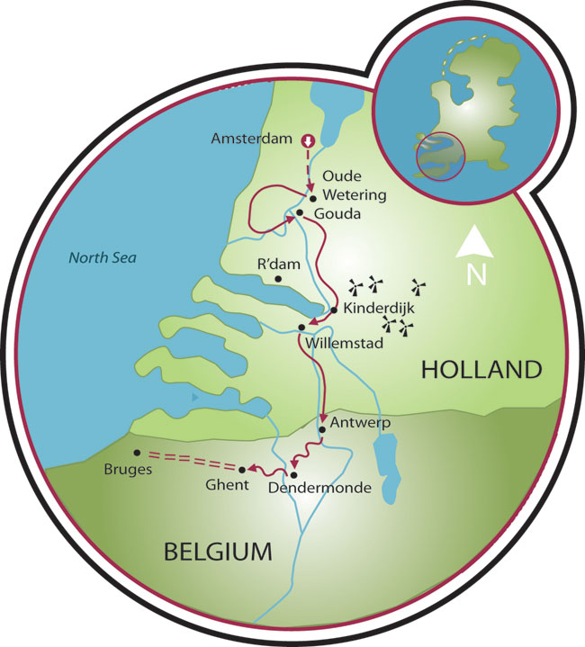 Amsterdam to Bruges Tour