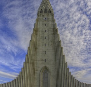 Hallgrimskirkja or Hallgrim's Church in Reykjavik. Photo via Flickr:Molechaser
