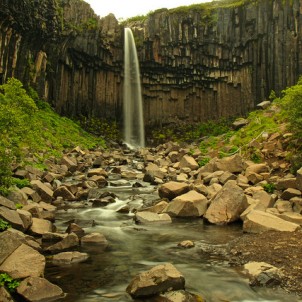 Svartifoss Waterfall. Photo via Flickr:srikanth_jandy