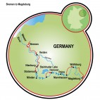 Bremen to Magdeburg Map