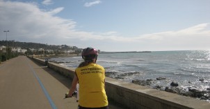 Gea cycling the Italian coast