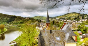 Saarburg on the Saar River - photo via Flickr:Wolfgang Staudt