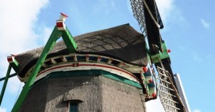 Windmills are all over Europe!!! This one is at the Zaanse Schans.