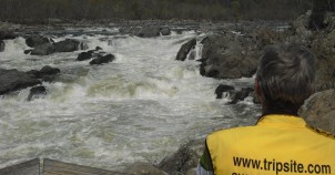 Hennie at the Great Falls by the Potomac River.