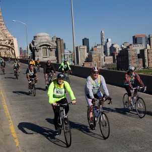 Over the bridges, courtesy of Bike NY