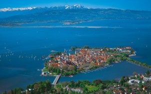 View of the island of Lindau on Lake Constance