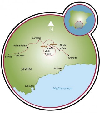 Sevilla – Granada Map