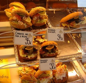 Sandwiches and Danish pastries or "Wienerbrød" are a popular treat!