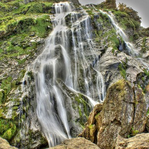 Powerscourt Waterfall in Wicklow, Ireland. Photo via Wikimedia Commons:Andrew333