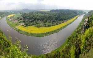 The gorgeous Elbe River. Photo via Wikimedia Commons:Thom Quine