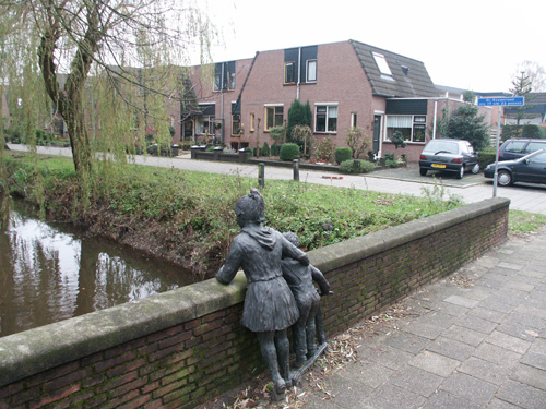 Front of townhouse along canal