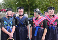 Women in traditional local costumes