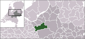 Map showing Gelderland and Barneveld